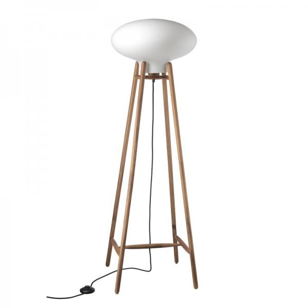【FDB Mobler】「U5 Hiti floor lamp, walnut - opal glass」デザイン照明フロアランプ ウォールナット(Φ400×H1240mm)