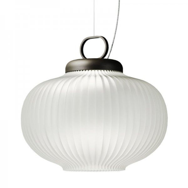 【FontanaArte】「Kanji pendant 39 cm, white」デザイン照明ペンダントライト ホワイト(Φ427×H390mm)