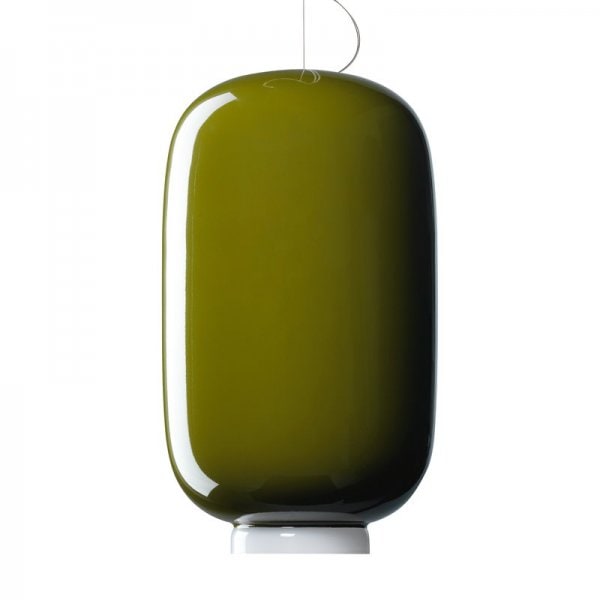 【Foscarini】「Chouchin 2 pendant, green」デザイン照明ペンダントライト　グリーン(Φ220×H430mm)