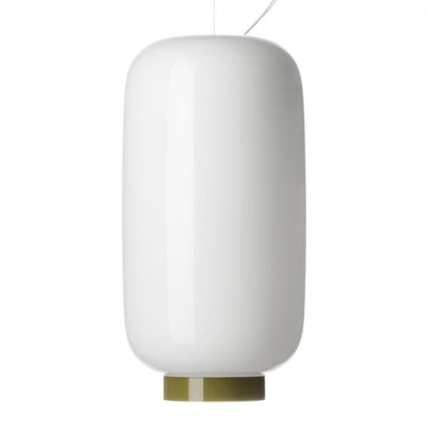 【Foscarini】「Chouchin Reverse 2 pendant, white - green」デザイン照明ペンダントライト　ホワイト-グリーン(Φ220×H430mm)