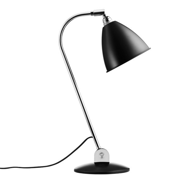 【GUBI】デンマーク・北欧デザイン照明「Bestlite BL2 table lamp」テーブルランプ クローム-ブラックセミマット(Φ175×H500mm)
