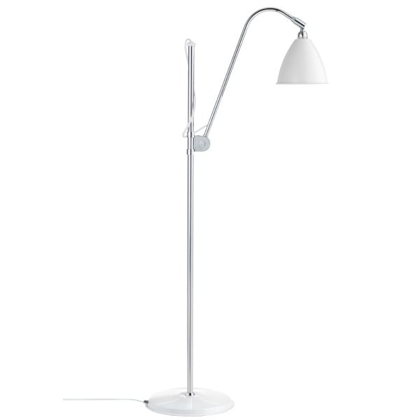 【GUBI】デンマーク・北欧デザイン照明「Bestlite BL3 floor lamp, S」フロアランプ クローム-マットホワイト(H1130-1520mm)