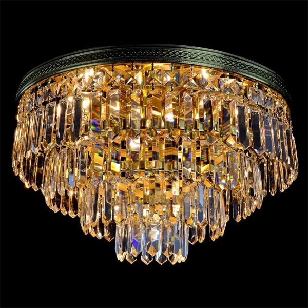 【WRANOVSKY】クリスタルシーリングシャンデリア「Porto」 6灯 (φ400×H200mm)