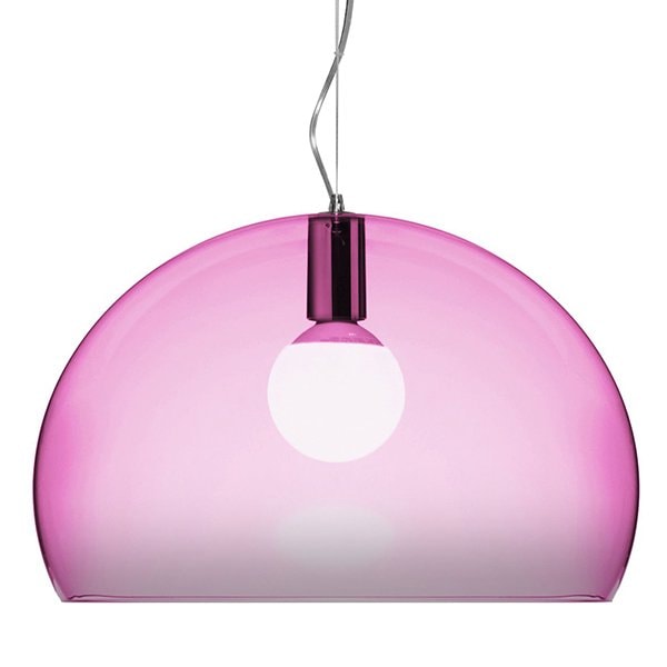 【Kartell】「FL／Y pendant lamp, pink」ペンダントライト　ピンク（Φ520×H330mm、φ830*H550)