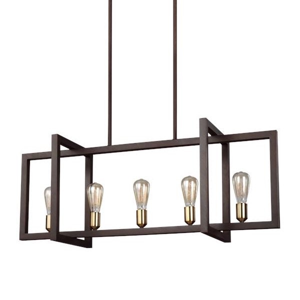 【GENERATION LIGHTING】アメリカ・FEISS Collection ペンダントライト「Finnegan」5灯(W1020×D300×H350mm)