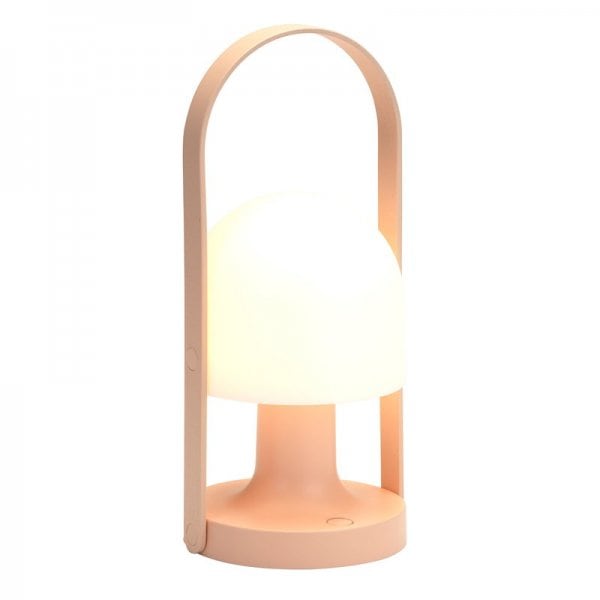 【Marset】「FollowMe lamp, pink」コードレステーブルランプ ピンク(Φ123×H288mm)