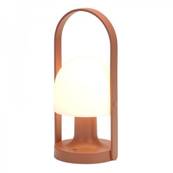 【Marset】「FollowMe lamp, terracotta」コードレステーブルランプ テラコッタ(Φ123×H288mm)