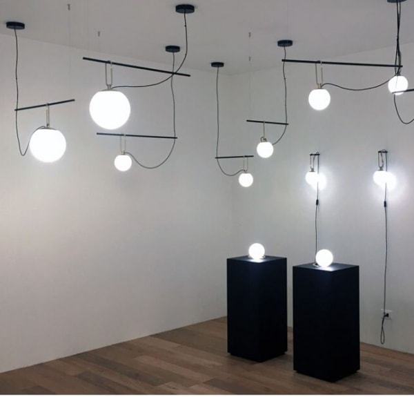 北欧スタイル ガラスボールデザイン照明 1／2／3灯（W500～Ｗ1200mm）