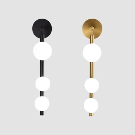 北欧スタイル ウォールライト デザイン照明  ブラック ゴールド（Ｈ550mm）