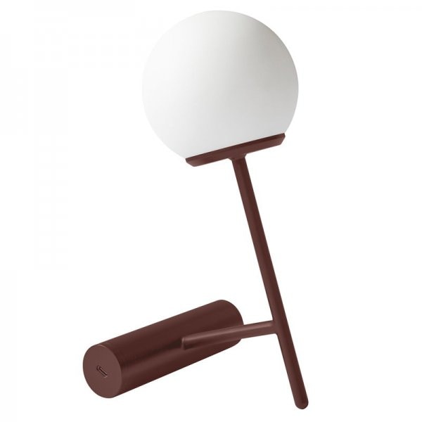 【Menu】「Phare LED table lamp, burned red」テーブルランプ バーンドレッド(Φ135×W130×H230mm)