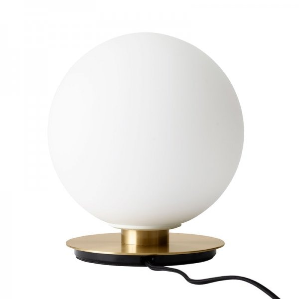 【Menu】「TR Bulb table／wall lamp, brushed brass - matte opal」テーブル／ウォールランプ ブラス-マットオパール(Φ200×H220mm)