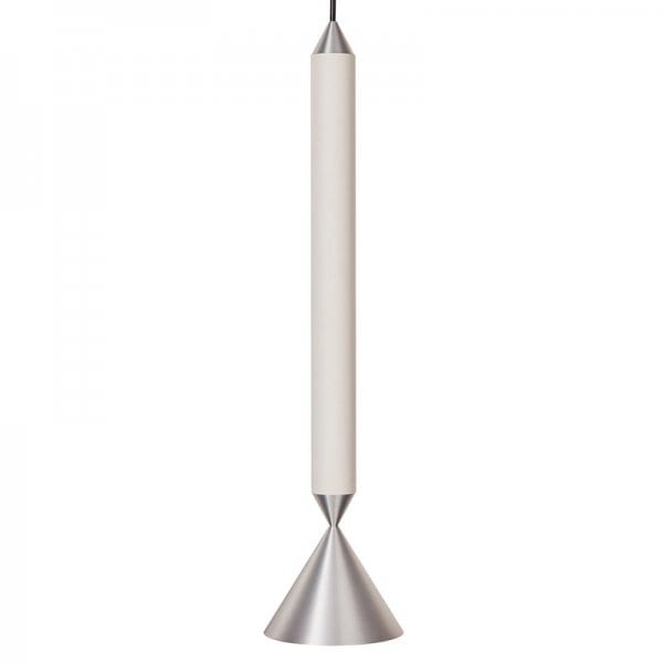 【Pholc】「Apollo 39 pendant, white - polished aluminium」ペンダントライト　ホワイト-ポリッシュアルミニウム（Φ125×H515mm)