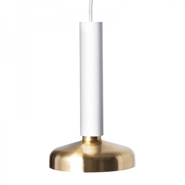 【Pholc】「Blend pendant LED, white-brass」ペンダントライト　ホワイト-ブラス（Φ90×H160mm)