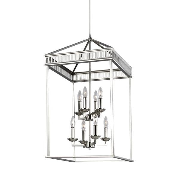 【GENERATION LIGHTING】アメリカ・ランタンシャンデリア「Woodruff」8灯（W430×L430×H790mm）