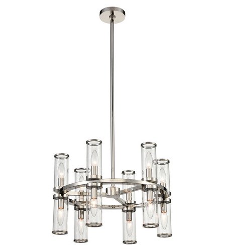 【Alora】アメリカ・Revolve デザイン照明 12灯  ポリッシュニッケル（Φ439×H320mm）