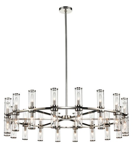 【Alora】アメリカ・Revolve デザイン照明 36灯  ポリッシュニッケル（Φ1203×H320mm）