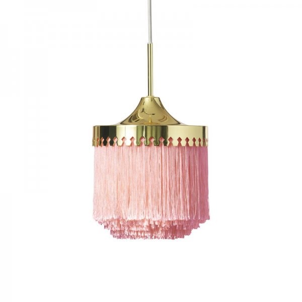 【Warm Nordic】「Fringe pendant 20 cm, pale pink」ペンダントライト ペールピンク（Φ200×H270mm)