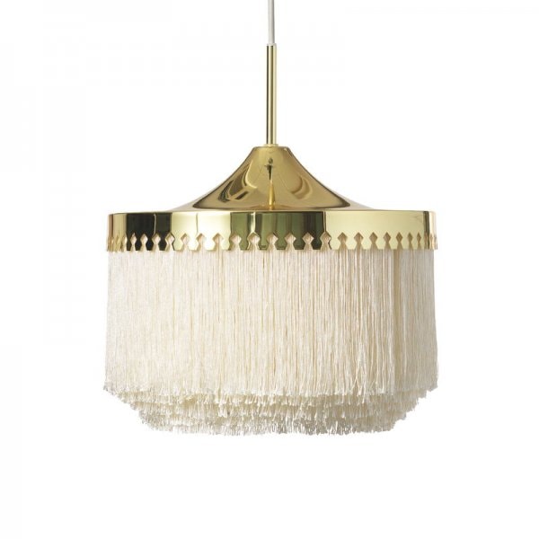 【Warm Nordic】「Fringe pendant 30 cm, cream white」ペンダントライト クリームホワイト（Φ300×H280mm)