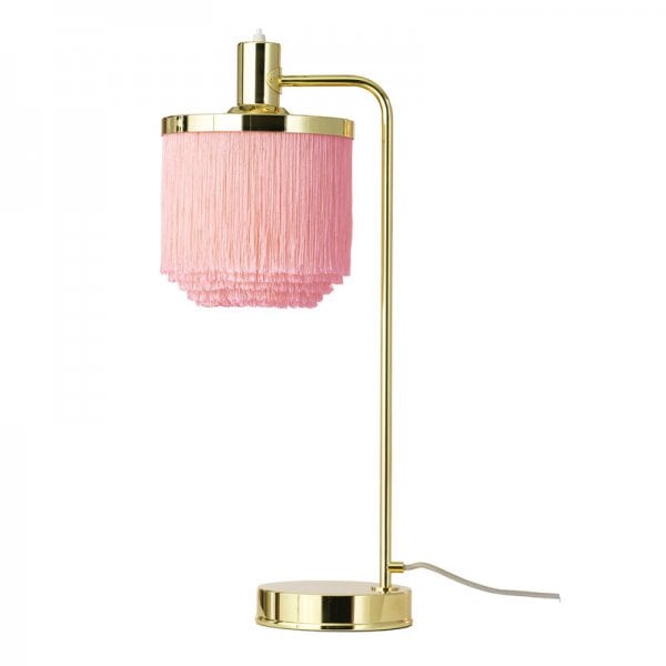 【Warm Nordic】「Fringe table lamp, pale pink」テーブルランプ ペールピンク(W200×D260×H610mm)