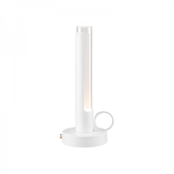 【Orsjo】「Visir portable table lamp, white」コードレステーブルランプ ホワイト(W104×D104×H264mm)