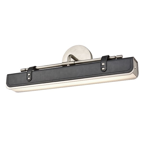 【Alora】アメリカ・Valise デザイン照明 ホテルライクなLEDウォールライト  エイジドニッケル／タキシードレザー（W500×D100×H180mm）