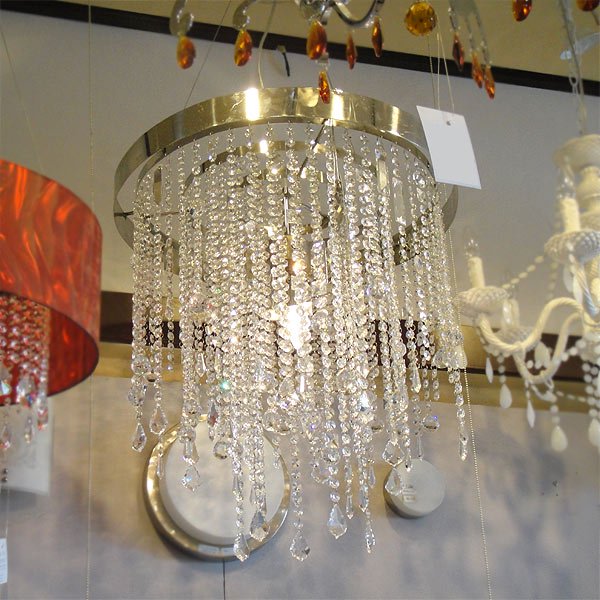 【ALABASTER】デザイン クリスタルシャンデリア 3灯 クローム(W600×H650mm)