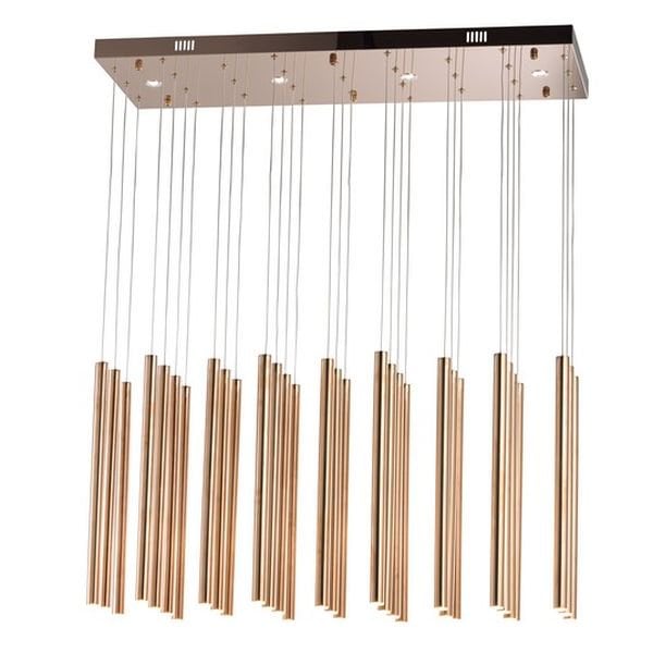 【ET2】アメリカ・シーリングペンダントライト「FLUTE」35灯（W300×L900×H450-3500mm）