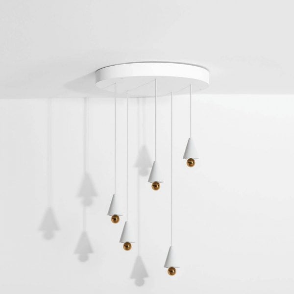 【PetiteFriture】フランス・デザイン照明「Cherry LED chandelier 」5灯 White (W650mm)