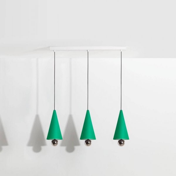 【PetiteFriture】フランス・デザイン照明「Cherry Pendant system 」3灯 Mint green (W900mm)