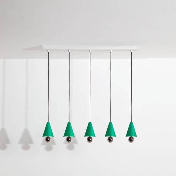 【PetiteFriture】フランス・デザイン照明「Cherry Pendant system 」5灯 Mint green (W900mm)