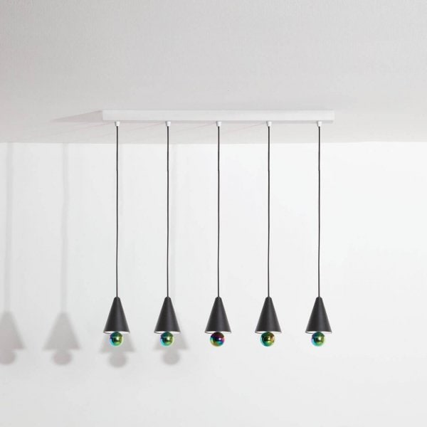 【PetiteFriture】フランス・デザイン照明「Cherry Pendant system 」5灯 Black (W900mm)