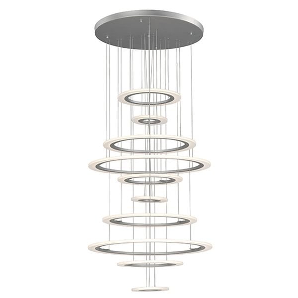 【ET2】アメリカ・LEDフープ型シーリングペンダントライト「SATURN II LED」10灯（W760×L760×H1280-4500mm）