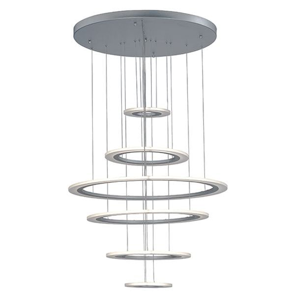 【ET2】アメリカ・LEDフープ型シーリングペンダントライト「SATURN II LED」6灯（W760×L760×H10-4500mm）