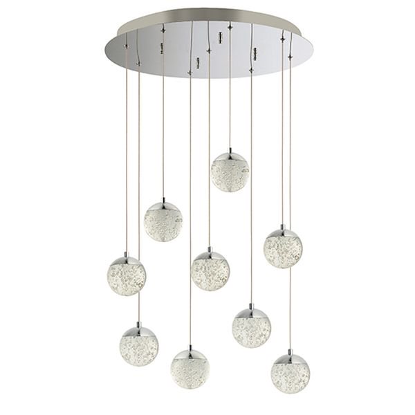 【ET2】アメリカ・シーリングペンダントライト「ORB II」9灯（W550×L550×H150-3250mm）