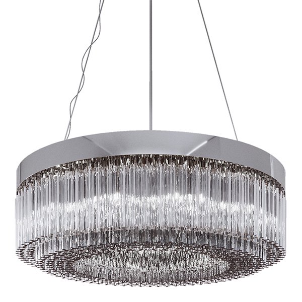 イタリア【VENINI】クリスタルシャンデリア　LIGHT SHAR　12灯（φ880×H340mm）