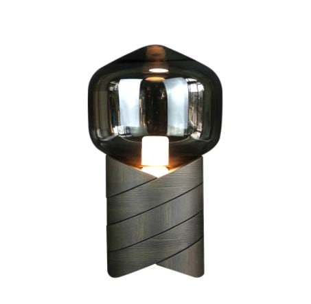 北欧スタイルスモーキーガラステーブルライト1灯（W260×H450mm）