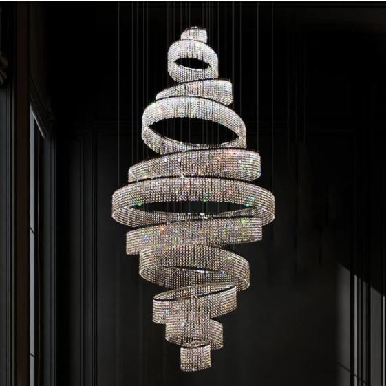 【JCTELNIY】フープ型クリスタルシャンデリア（Φ600～Φ1050mm）