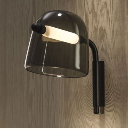 【リーズナブル】ホテルライクな北欧スタイル ブラケットライト デザイン照明 スモーク／ホワイト 1灯（Φ200×H400mm） ウォールライト・ブラケットライト