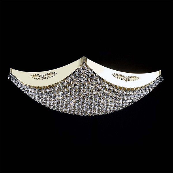 【ART GLASS】クリスタルシーリングシャンデリア12灯「FIONA」（W700×H300mm）