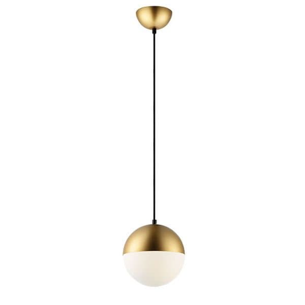 【ET2】アメリカ・ガラスボールペンダントライト「HALF MOON」1灯（W200×L200×H220-3330mm）