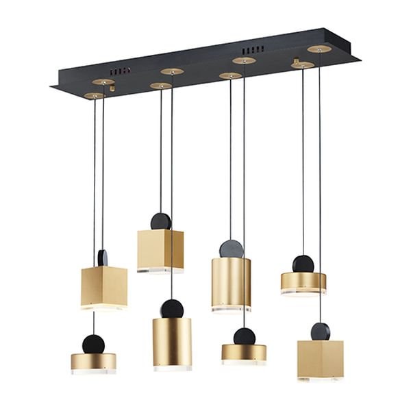 【ET2】アメリカ・シーリングペンダントライト「NOB」8灯（W840×L240×H190-3290mm）