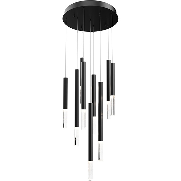 【ET2】アメリカ・シーリングペンダントライト「DIAPHANE」9灯（W380×L380×H830-3730mm）