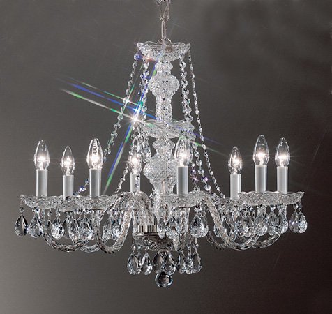 【LA LUCE】クリスタルシャンデリア 8灯(W630×H580mm)