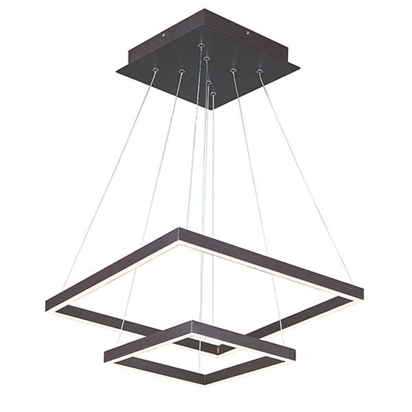 【ET2】アメリカ・LEDシーリングペンダントライト「QUAD」2灯（W500×L500×H30-3000mm）