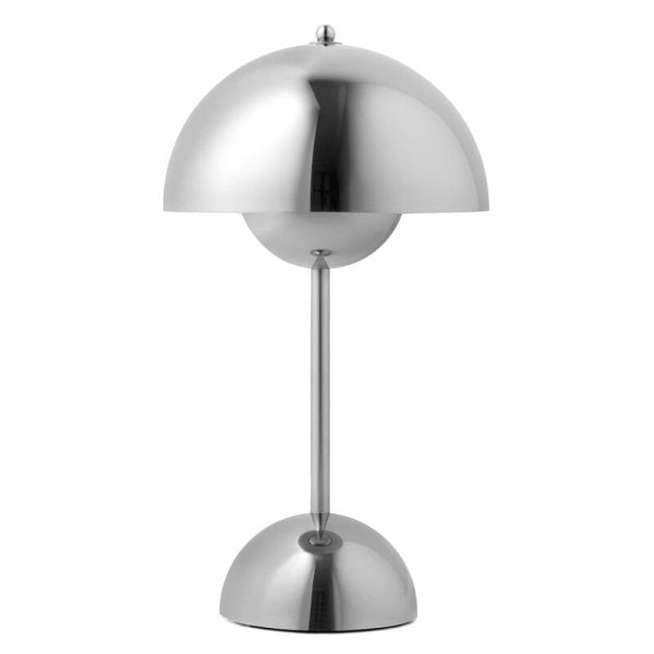 【&Tradition】北欧デザイン照明「Flowerpot VP9 portable table lamp, chrome plated」テーブルライト(Φ160×H295mm)