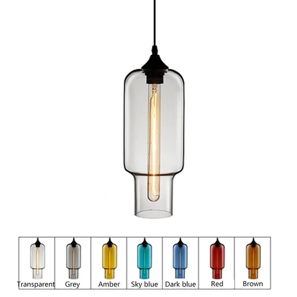 【リーズナブル】北欧スタイル ペンダントライト1灯  7カラー (W140×H330mm)