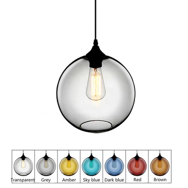 【リーズナブル】北欧スタイル ペンダントライト1灯  7カラー (W250×H250mm)
