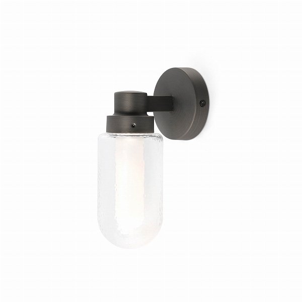 【FARO BARCELONA】「BRUME」ガラスシェードウォールライト1灯・ブロンズ（φ90mm）