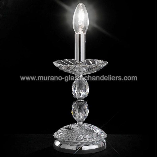 【MURANO GLASS CHANDELIERS】イタリア・ヴェネチアンガラステーブルライト1灯「GENTILESCHI」（W120×H270mm）