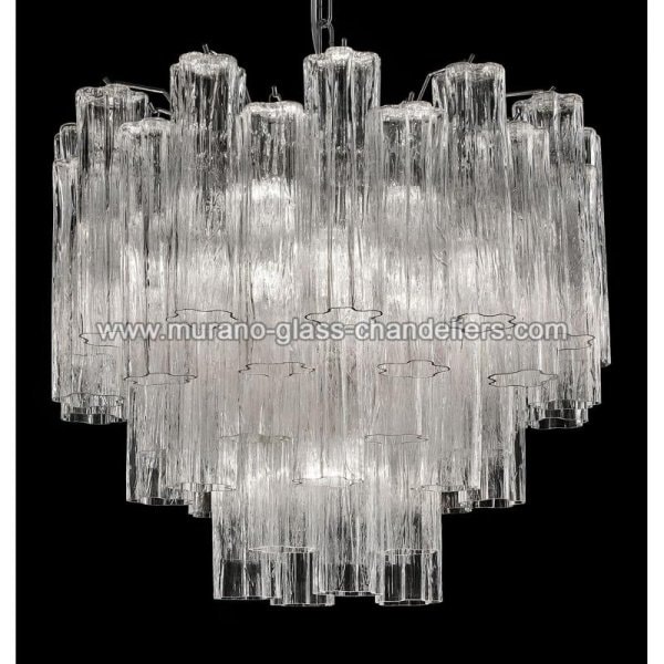【MURANO GLASS CHANDELIERS】イタリア・ヴェネチアンガラスシャンデリア7灯「HOLLY」（W600×H550mm）